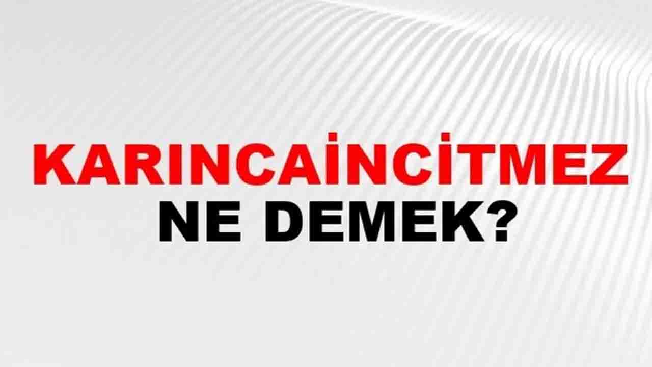 Karıncaincitmez Ne Demek